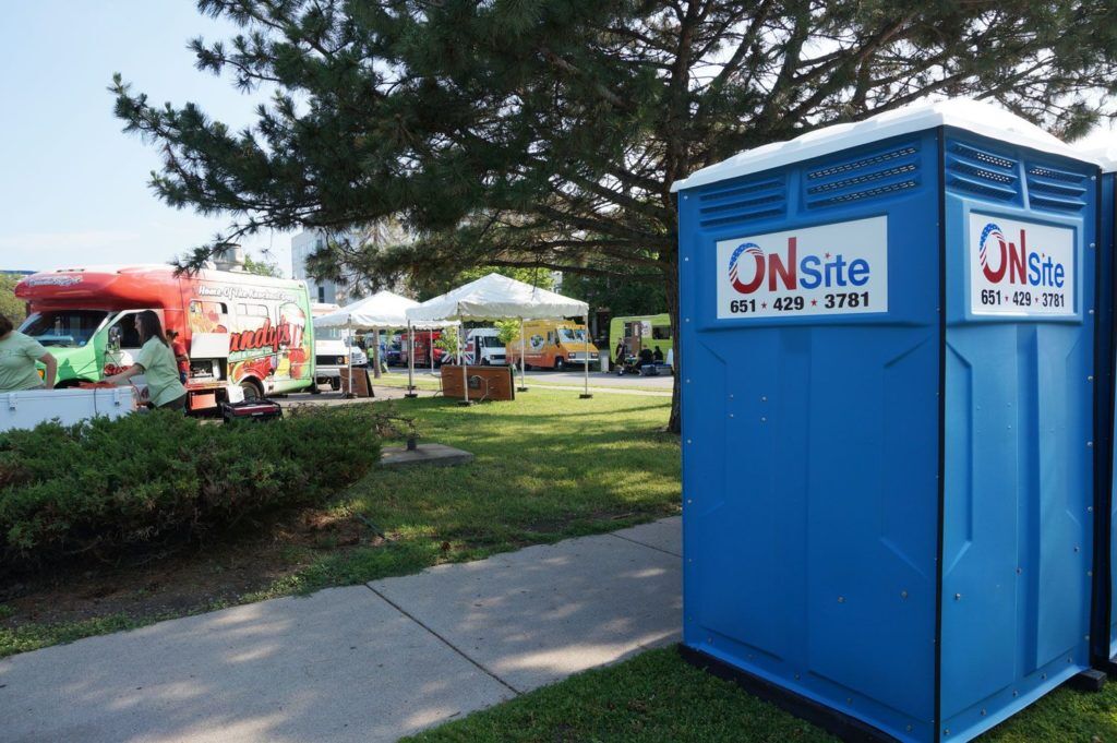 Portable Restroom by Food Truck