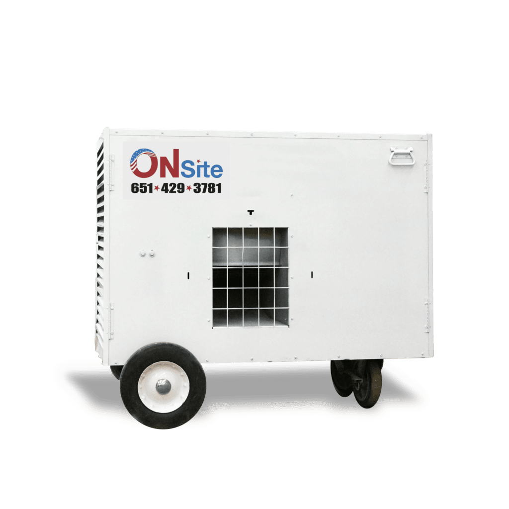 Premier 350 Direct Fired Enclosed Flame Heater side view